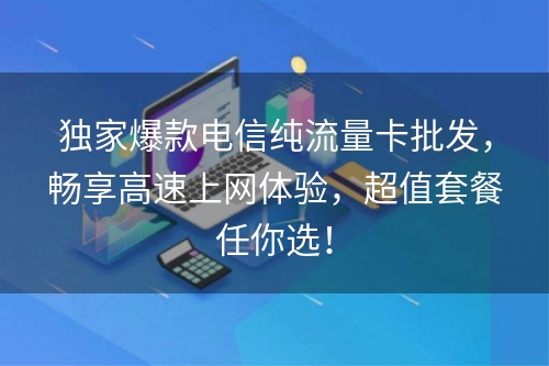 独家爆款电信纯流量卡批发，畅享高速上网体验，超值套餐任你选！