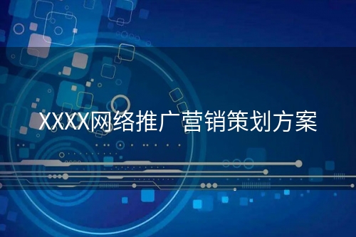 XXXX网络推广营销策划方案
